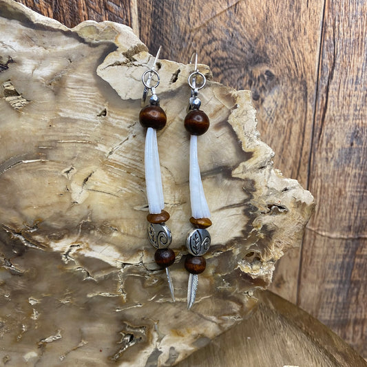 Nature's Harmony Dentilium Earrings