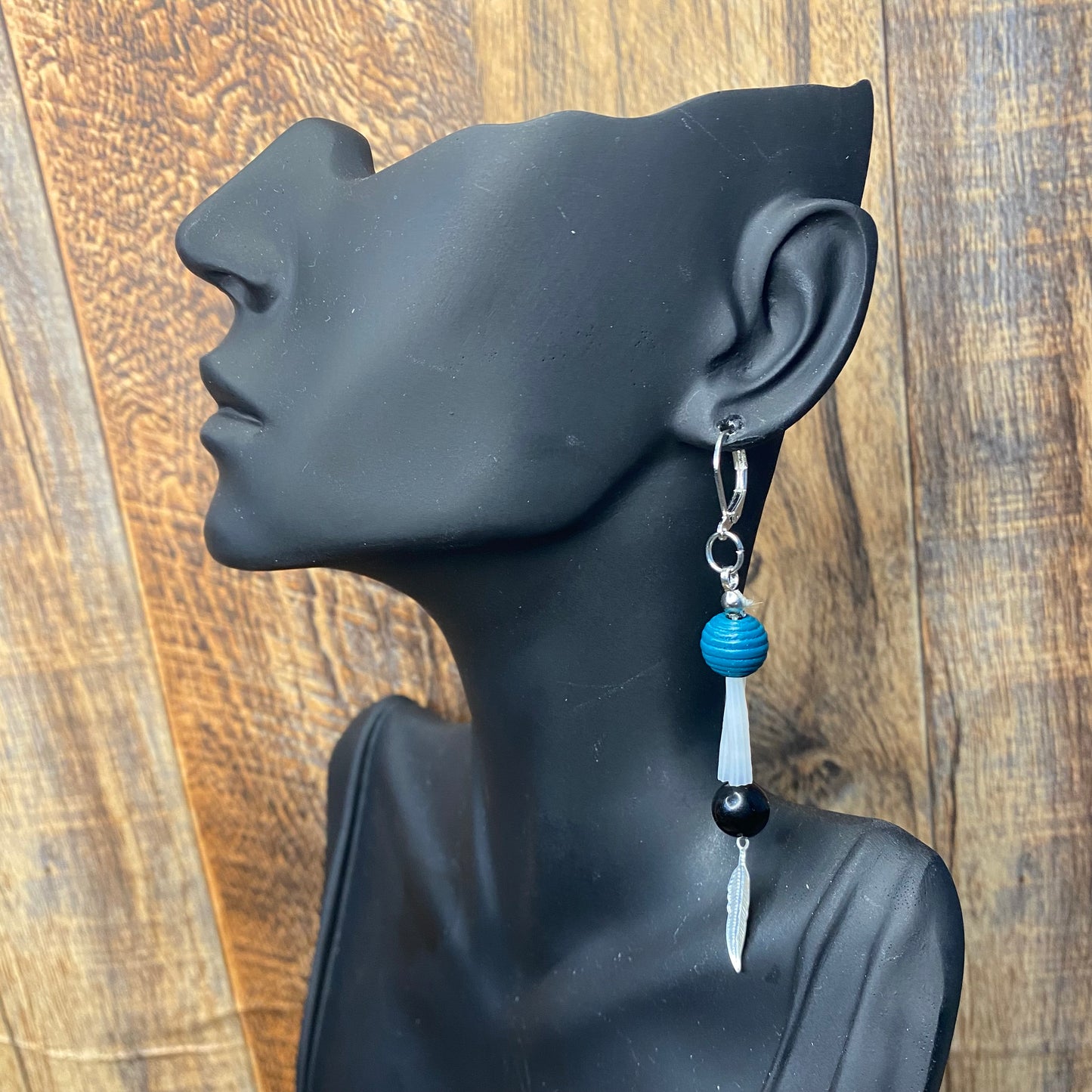 Midnight Serenity Dentilium Earrings