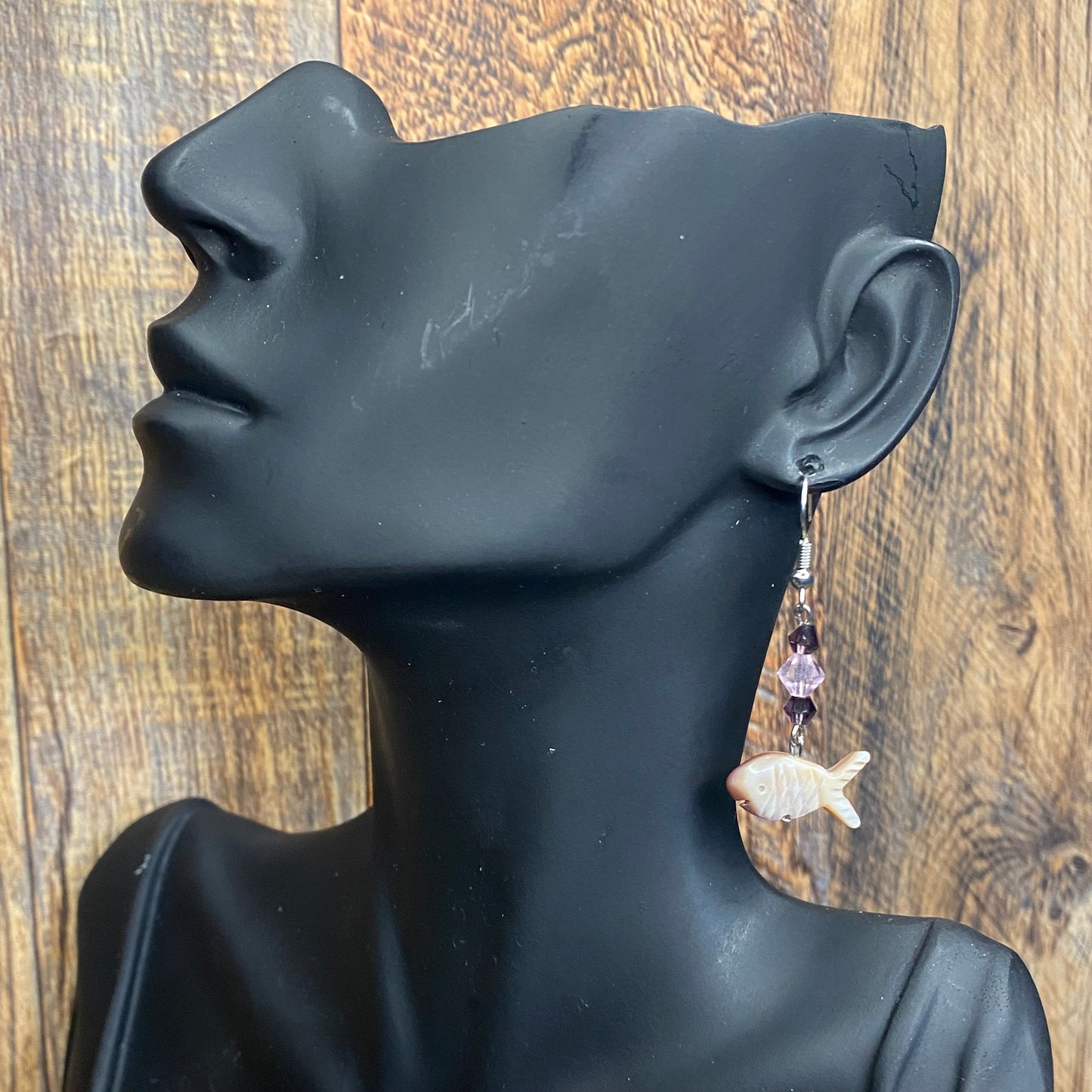 Amethyst Fish Totem Earrings