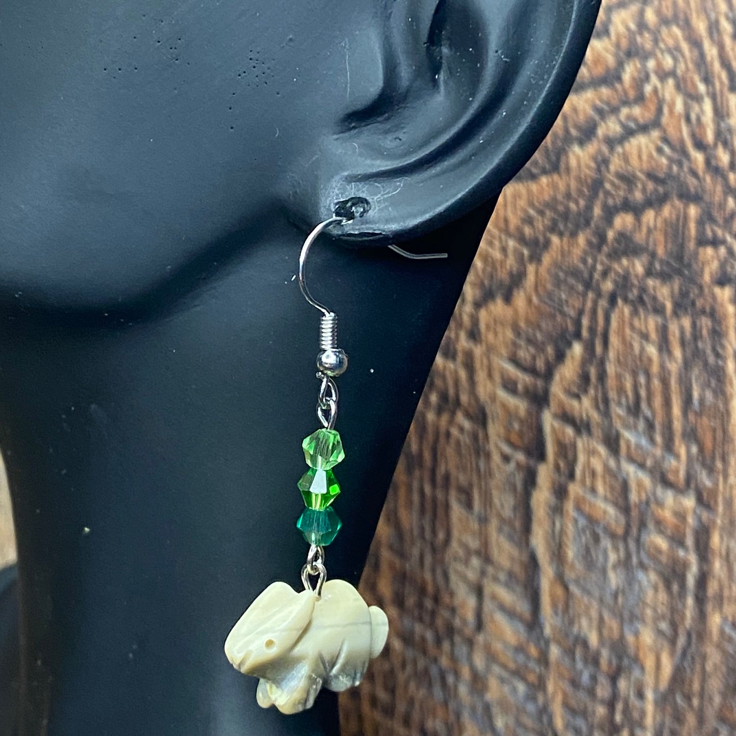 Emerald Meadows Rabbit Totem Earrings