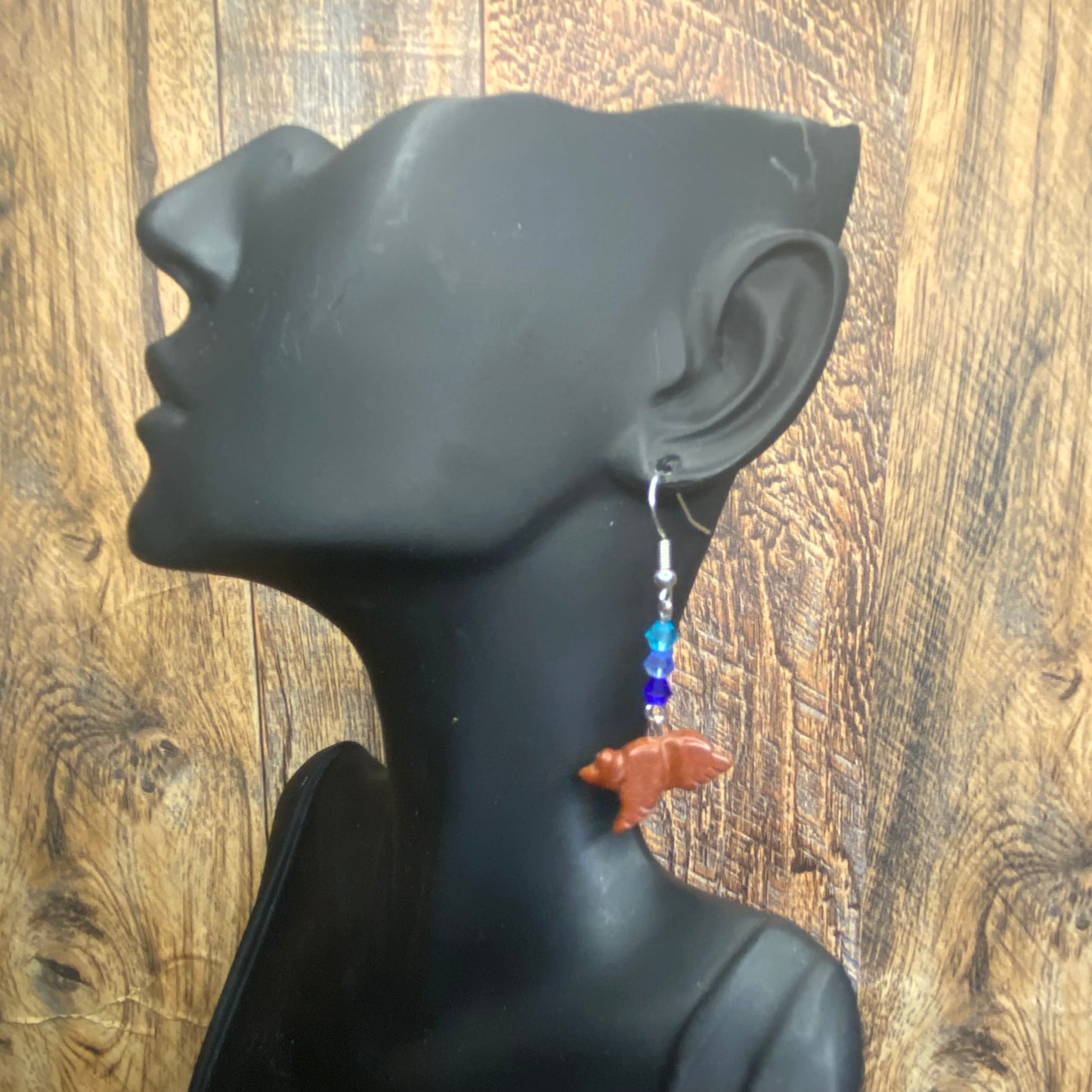 Cerulean Wilderness Bear Totem Earrings