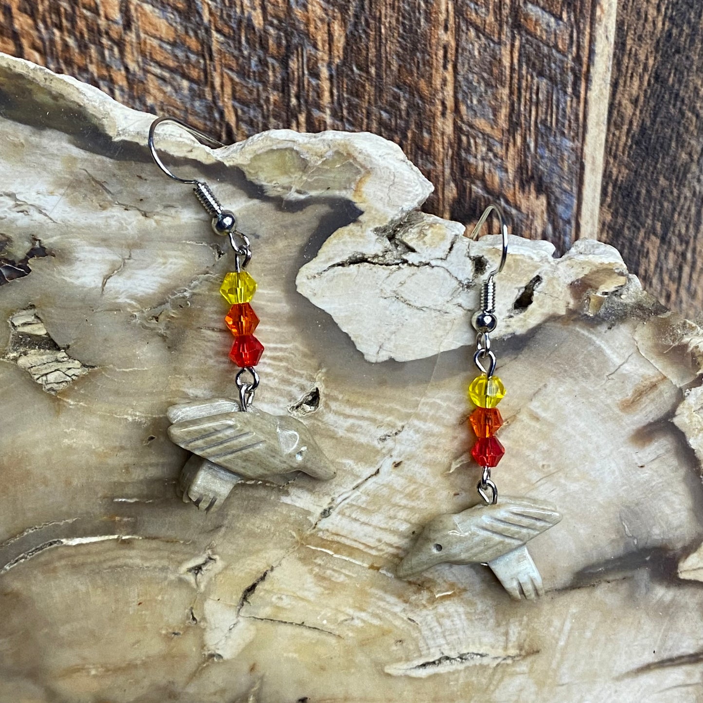 Sundown Serenade Bird Totem Earrings