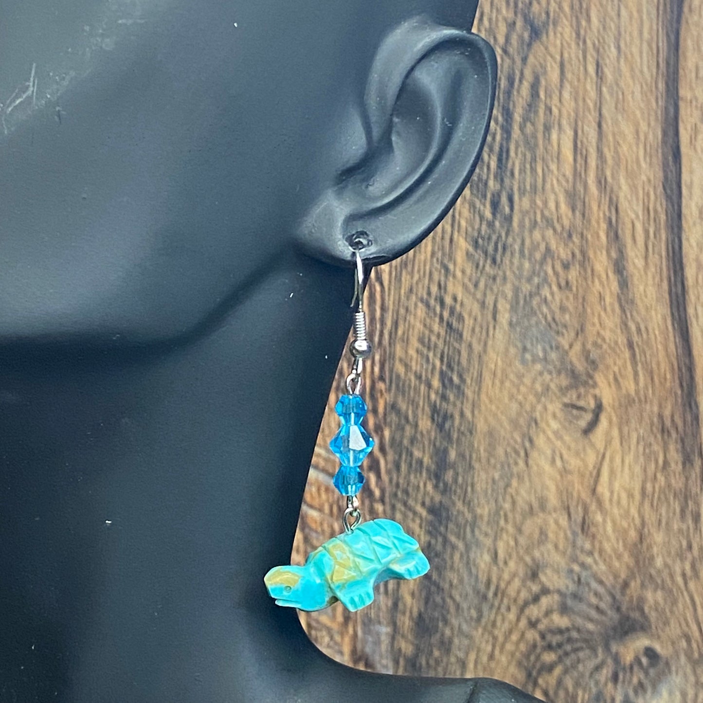 Cerulean Serenity Turtle Earrings