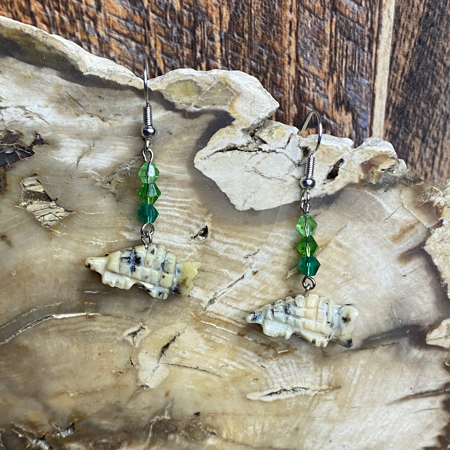 Earthen Guardian Armadillo Charm Earrings