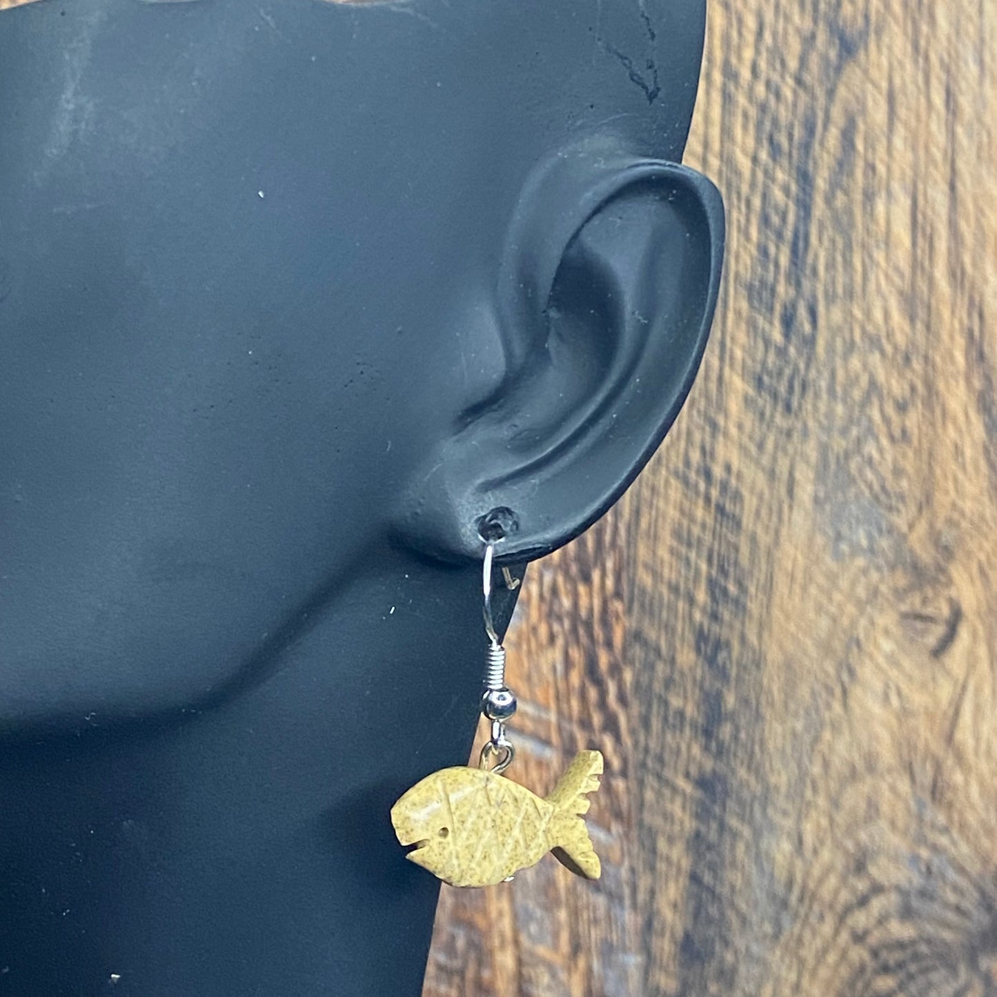 Aquatic Serenity Stone Fish Earrings