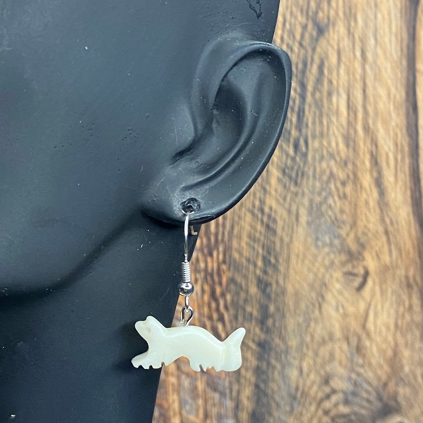 Whispers of the Wilderness Ferret Stone Earrings